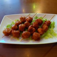 Lamb Skewers at The Orchid Vegan Restaurant in York