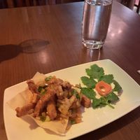 Starter: calamari   at The Orchid Vegan Restaurant in York