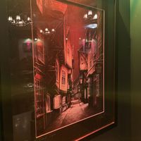 Painting on the wall 🎨   at The Orchid Vegan Restaurant in York