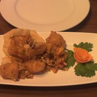 Salt and pepper vegan king prawn   at The Orchid Vegan Restaurant in York