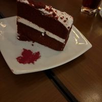 Red velvet cake   at The Orchid Vegan Restaurant in York