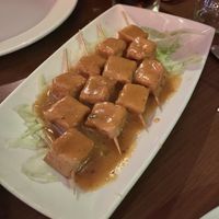 Satay tofu  at The Orchid Vegan Restaurant in York