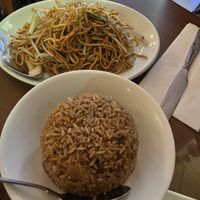 Rice and noodles  at The Orchid Vegan Restaurant in York