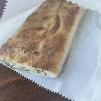 Cheese and spinach borek (vegan)  at Tammy's Borek in Preston