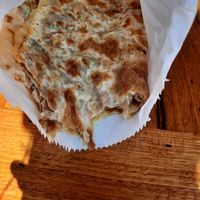 Mushroom and cheese gozleme at Tammy's Borek in Preston