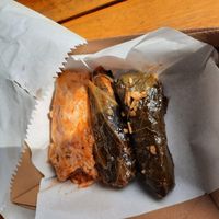 Cabbage and vine rolls at Tammy's Borek in Preston