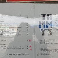 Menu October 2023 at Tammy's Borek in Preston