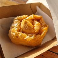 Baklava. Light and fresh. Not overly sweet. Only $5 at Tammy's Borek in Preston
