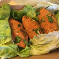 Vegan lentil (and chickpea?) kofte like. Not fried, but super yummy!! at Tammy's Borek in Preston