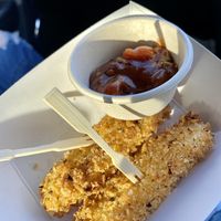 Wow. Although it was $6 for these two mozz sticks, the flavour was drool-worthy. Yum yum yum. at KD's Vegan Takeaway in Townsville