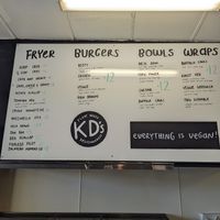 Menu, everything is vegan at KD's Vegan Takeaway in Townsville