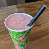 Strawberry milkshake at KD's Vegan Takeaway in Townsville