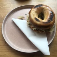 Reuben bagel - divine  at Vertigo in Salford
