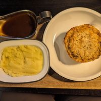 Not chicken vegan pie with mash and gravy at Pieminister in Manchester