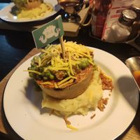 Meatless pie at Pieminister in Manchester