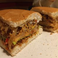 Hamburguesa vegetal casera. at Burguer Country in Zamora