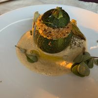Vegan main. Stuffed squash at L'Arpège in Colmar