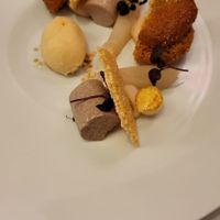 Sweets: pear, pear Sorbet, cinnamon at L'Arpège in Colmar