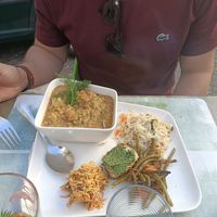 (Plat) Curry de lentilles corail, buttternut, courgettes at Le Jardin de Suzan in Cahors