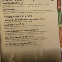 Lunch menu  at De Waldhoorn in Otterlo