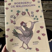 De menukaart   at De Waldhoorn in Otterlo