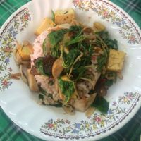 mix veg tofu rice  at Samrup Jay in Ayutthaya