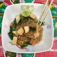 Noodles in soy sauce  at Samrup Jay in Ayutthaya