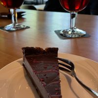 Choco raspberry cake, vegan and glutenfree at Paviljoen Lutterzand in De Lutte