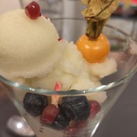 Zitronensorbet at Da Nicola in Grunstadt