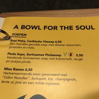 Heerlijke pinda soep at Osorio World's Kitchen in Ameland