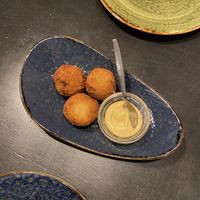 Mushroom croquettes (bos paddestoelen)! So tasty. at Osorio World's Kitchen in Ameland