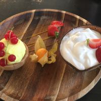 Vegan hangop made for my birthday   at Osorio World's Kitchen in Ameland