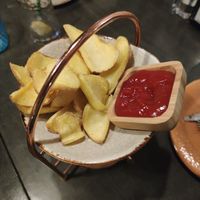 Dippers anstatt Aioli mit Ketchup at Osorio World's Kitchen in Ameland
