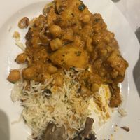 Chana aloo masala and mushroom rice 👌🏼  at Green Gates Indian Restaurant in Stirling