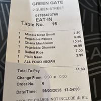   at Green Gates Indian Restaurant in Stirling