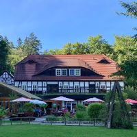Restaurant mit Außenbereich at Boltenmühle in Neuruppin