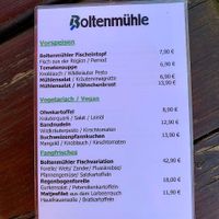 Speisekarte  at Boltenmühle in Neuruppin