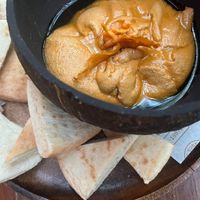 Hummus con boniato y agave.  at Voltereta in Valencia