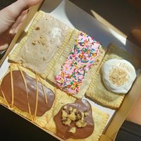 Variety of tarts at Toast'd in Auckland