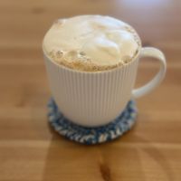 Vegan earl grey milk teaa #Veganuary at LoveUrth 러브얼스 in Busan