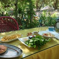 Having vegan breakfast at Paradise Adrasan in Kumluca