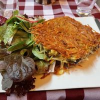 Veganes Landhausschnitzel mit Räuchertofu  at Löffel's Landhaus in Muenstermaifeld