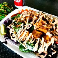 Vegan bowl with chili vegan mayo, and wakame salad. at Nomad - Avion - Maybe closed in Bratislava