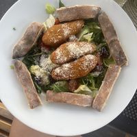salad with mock chicken pieces  at Pizzeria Primavera in Bratislava