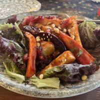 Roasted root vegetables salad  at Harissa in Almaty