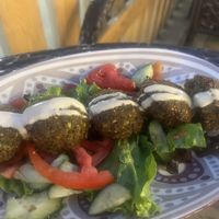 Felafels with salad  at Harissa in Almaty