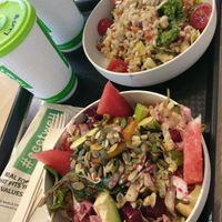 Two bowls and two juices at Eeet Well in St Julians