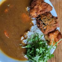 Aubergine, cauliflower and tofu katsu curry at Tonkotsu in Stratford