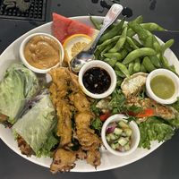 Vegan appetizer sampler   at Zabb Thai Cuisine Newport Beach in Newport Beach