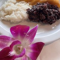 Dessert Mango with sweet rice on coconut milk.   at Zabb Thai Cuisine Newport Beach in Newport Beach